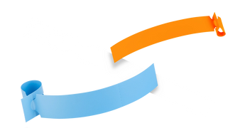 A white self tie loop lock label