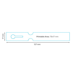 17 x 127 mm Self-Tie Loop-Lock Labels, 6-across, COLOURED