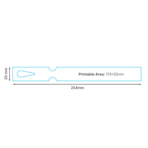 25 x 254 mm Self-Tie Loop-Lock Labels, 4-across, PURPLE