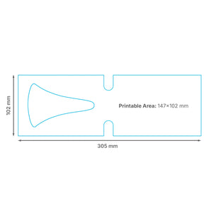 102 x 305 mm Self-Tie Loop-Lock Labels, 1-across, WHITE