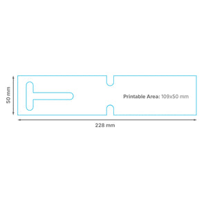 50 x 228 mm Self-Tie Loop-Lock Labels, 1-across, RED