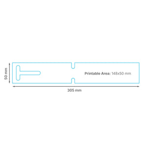 50 x 305 mm Self-Tie Loop-Lock Labels, 2-across, RED