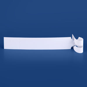 33 x 250 mm 6-per sheet, TABBED Self-Tie Loop-Lock Labels, WHITE