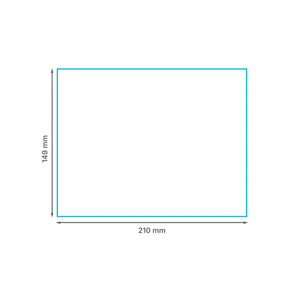 A5 Bed Cards (149 x 210 mm) Laser-Printable Sheets, WHITE