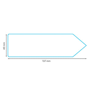 40 x 137 mm Stick-In Labels, Laser-Printable, 10 per sheet, WHITE
