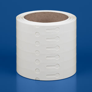 17 x 127 mm Self-Tie Loop-Lock Labels, 6-across, WHITE