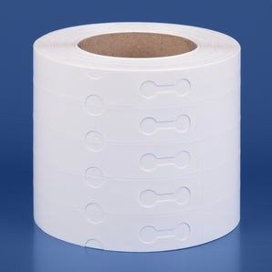 25 x 250 mm Self-Tie Loop-Lock Label, 5-across, WHITE