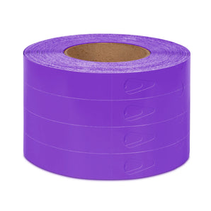 25 x 254 mm Self-Tie Loop-Lock Labels, 4-across, PURPLE
