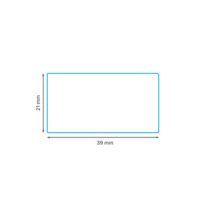 39 x 21 mm matt finish synthetic self-adhesive labels - 65 per sheet - laser and inkjet printable - waterproof - horticulture - steel - chemicals - industrial
