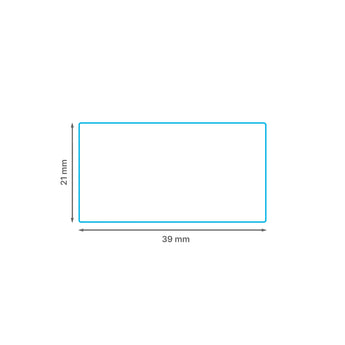 39 x 21 mm matt finish synthetic self-adhesive labels - 65 per sheet - laser and inkjet printable - waterproof - horticulture - steel - chemicals - industrial