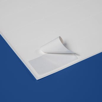 48 x 25 mm matt finish synthetic self-adhesive labels - 44 per sheet - laser and inkjet printable - waterproof - horticulture - steel - chemicals - industrial