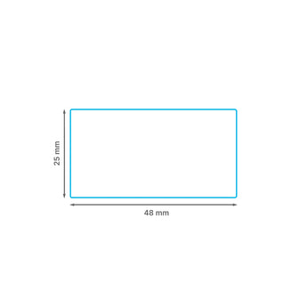 48 x 25 mm matt finish synthetic self-adhesive labels - 44 per sheet - laser and inkjet printable - waterproof - horticulture - steel - chemicals - industrial