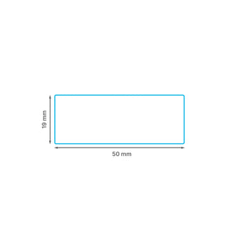 50 x 19 mm matt finish synthetic self-adhesive labels - 60 per sheet - laser and inkjet printable - waterproof - horticulture - steel - chemicals - industrial