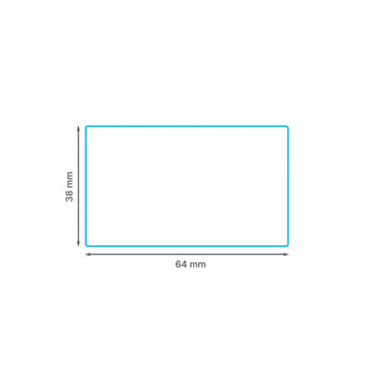 64 x 38 mm matt finish synthetic self-adhesive labels - 21 per sheet - laser and inkjet printable - waterproof - horticulture - steel - chemicals - industrial