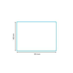 65 x 48 mm matt finish synthetic self-adhesive labels - 18 per sheet - laser and inkjet printable - waterproof - horticulture - steel - chemicals - industrial