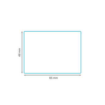 65 x 48 mm matt finish synthetic self-adhesive labels - 18 per sheet - laser and inkjet printable - waterproof - horticulture - steel - chemicals - industrial