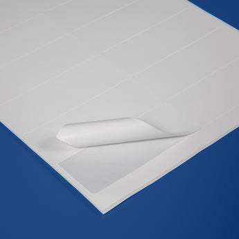 99 x 38 mm matt finish synthetic self-adhesive labels - 14 per sheet - laser and inkjet printable - waterproof - horticulture - steel - chemicals - industrial