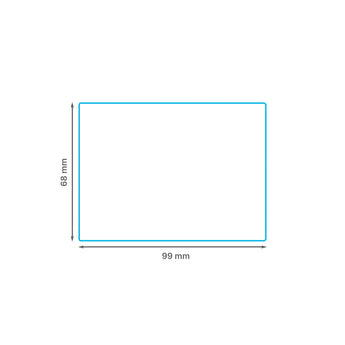 99 x 68 mm matt finish synthetic self-adhesive labels - 8 per sheet - laser and inkjet printable - waterproof - horticulture - steel - chemicals - industrial