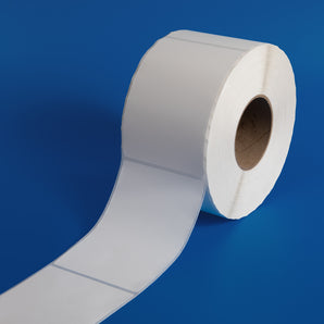 100 x 149 mm matt finish synthetic self-adhesive labels - 1-across - thermal transfer printable rolls - waterproof - horticulture - steel - chemicals - industrial