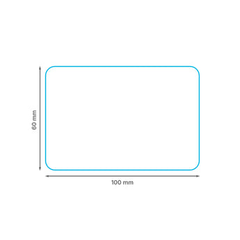 100 x 60 mm matt finish synthetic self-adhesive labels - 1-across - thermal transfer printable rolls - waterproof - horticulture - steel - chemicals - industrial