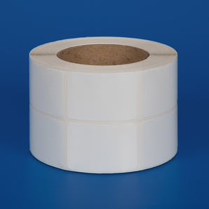 40 x 60 mm matt finish synthetic self-adhesive labels - 2-across - thermal transfer printable rolls - waterproof - horticulture - steel - chemicals - industrial