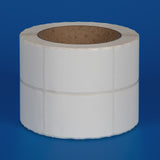 40 x 66 mm matt finish synthetic self-adhesive labels - 2-across - thermal transfer printable rolls - waterproof - horticulture - steel - chemicals - industrial