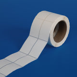 40 x 66 mm matt finish synthetic self-adhesive labels - 2-across - thermal transfer printable rolls - waterproof - horticulture - steel - chemicals - industrial