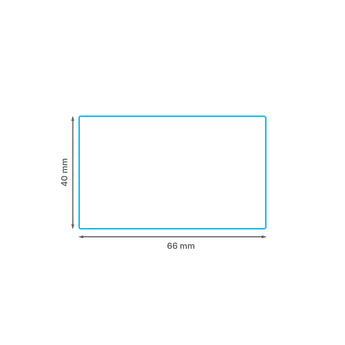 40 x 66 mm gloss finish synthetic self-adhesive labels - 1-across - thermal transfer printable rolls - waterproof - horticulture - steel - chemicals - industrial