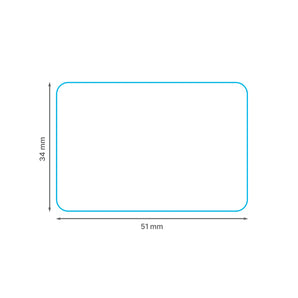 51 x 34 mm synthetic self-adhesive labels - 2-across - thermal transfer printable rolls - waterproof - horticulture - steel - chemicals - industrial