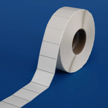 60 x 40 mm matt finish synthetic self-adhesive labels - 1-across - thermal transfer printable rolls - waterproof - horticulture - steel - chemicals - industrial