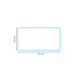 75 x 40 mm gloss finish synthetic self-adhesive labels - 1-across - thermal transfer printable rolls - waterproof - horticulture - steel - chemicals - industrial