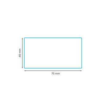 75 x 40 mm gloss finish synthetic self-adhesive labels - 1-across - thermal transfer printable rolls - waterproof - horticulture - steel - chemicals - industrial