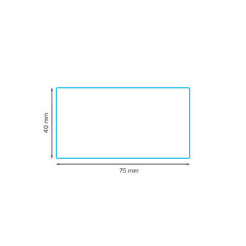 75 x 40 mm gloss finish synthetic self-adhesive labels - 1-across - thermal transfer printable rolls - waterproof - horticulture - steel - chemicals - industrial