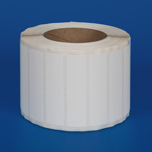 89 x 25 mm matt finish synthetic self-adhesive labels - 1-across - thermal transfer printable rolls - waterproof - horticulture - steel - chemicals - industrial