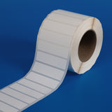 89 x 25 mm matt finish synthetic self-adhesive labels - 1-across - thermal transfer printable rolls - waterproof - horticulture - steel - chemicals - industrial