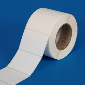 89 x 62 mm Synthetic Self-Adhesive Labels, Matt-finish, Thermal Transfer printable, 1-across WHITE