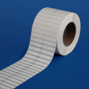 96 x 10 mm matt finish synthetic self-adhesive labels - 1-across - thermal transfer printable rolls - waterproof - horticulture - steel - chemicals - industrial