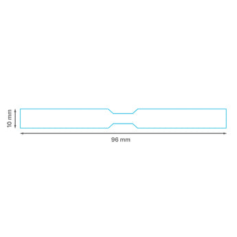 96 x 10 mm matt finish synthetic self-adhesive labels - 1-across - thermal transfer printable rolls - waterproof - horticulture - steel - chemicals - industrial
