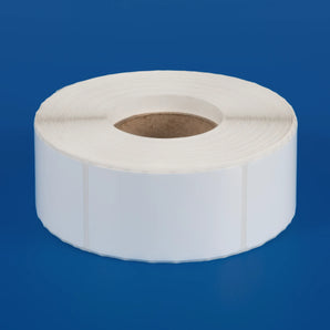 40 x 66 mm gloss finish synthetic self-adhesive labels - 1-across - thermal transfer printable rolls - waterproof - horticulture - steel - chemicals - industrial