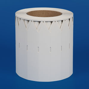 138 x 25 mm Stick-In Labels, Thermal Transfer Printable,  1-across, WHITE