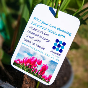 70 x 99 mm Swing Tag Sheeted Labels, 9 per sheet, WHITE