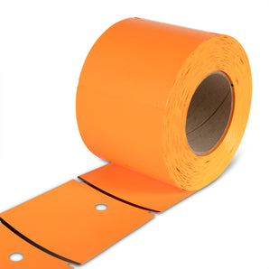 100 x 101 mm Orange PolyTech Industrial Tags, Thermal Transfer Printable