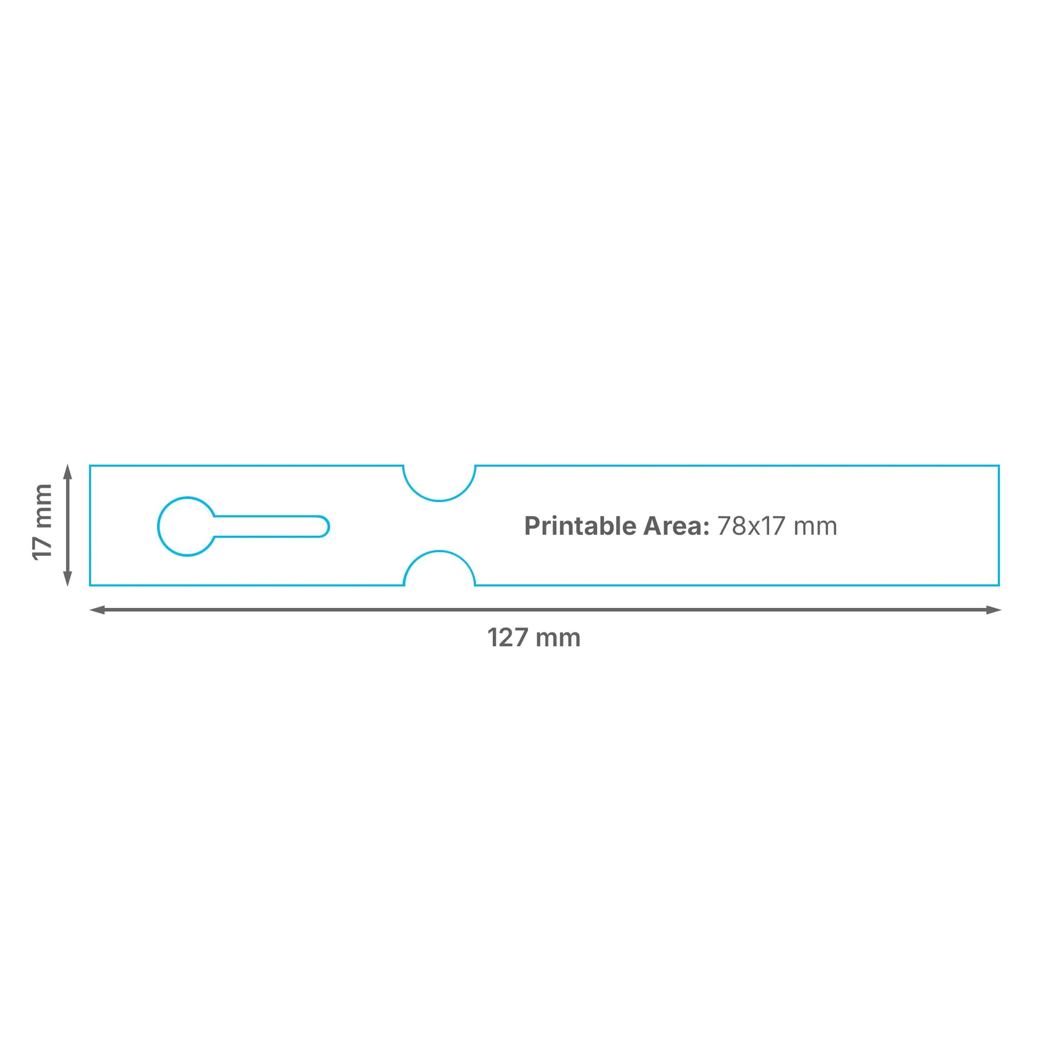17 x 127 mm Self-Tie Loop-Lock Labels x 1000, 6-across, COLOURED ...