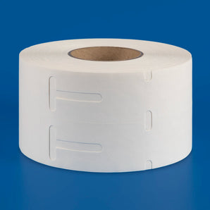 Eco 50 x 228 mm Self-Tie Loop Lock Labels, 2-across, WHITE x 1000