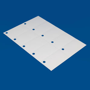 105 x 60 mm Hang Tags - HEAVY DUTY - Laser Printable Sheets - 10 per sheet