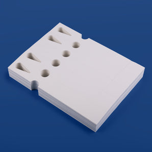 38 x 250 mm 5-per sheet, TABBED Self-Tie Loop-Lock Labels, WHITE