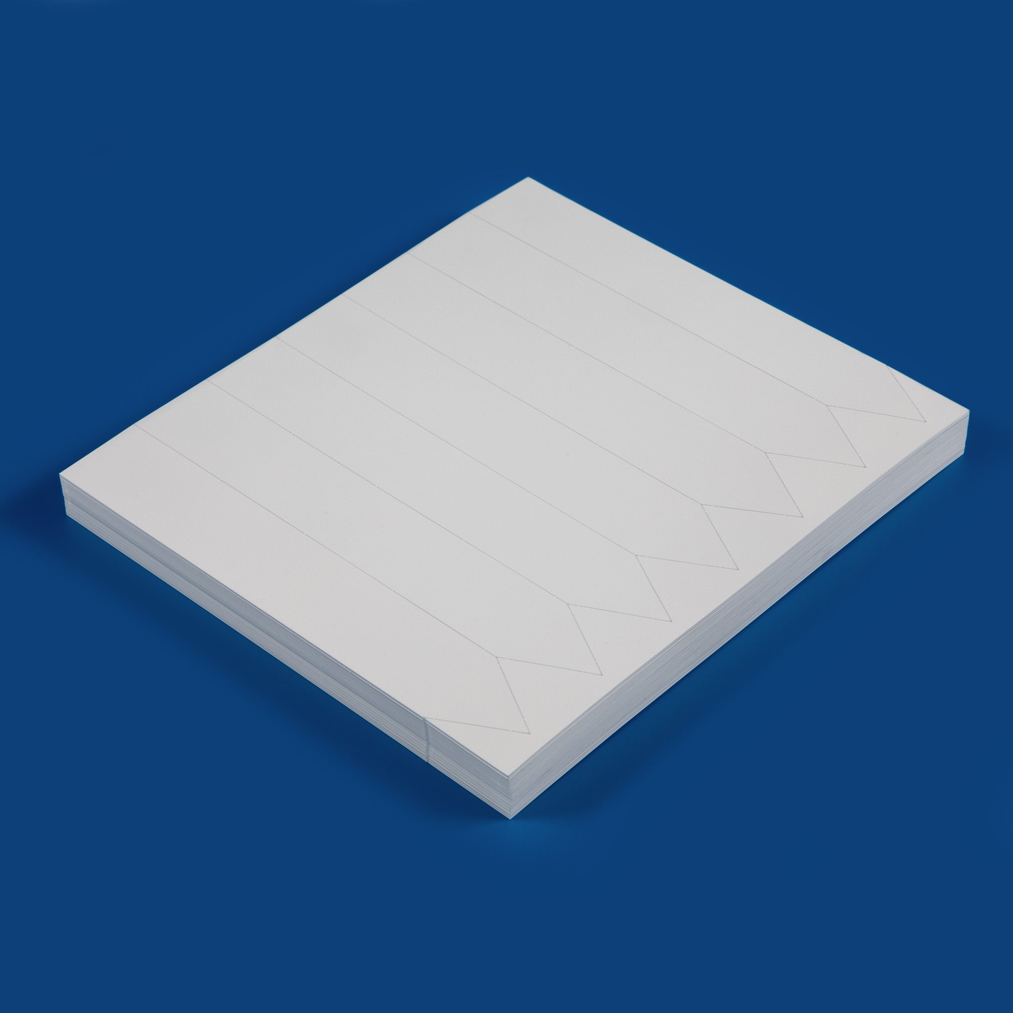 One Point Labels 160 x 27 mm Stick-In Labels, 7 per sheet, WHITE – Bluepoint Labels