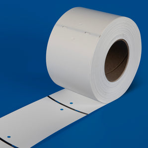 100 x 152 mm PolyTech Industrial Tags - DUAL HOLE - Thermal Transfer Printable
