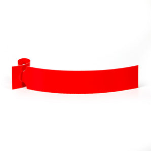 25 x 191mm Gloss Red Self-Tie Labels x 1000, 4-across