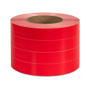 25 x 254 mm MAX LOOP Self-Tie Loop-Lock Label, 4-across, RED